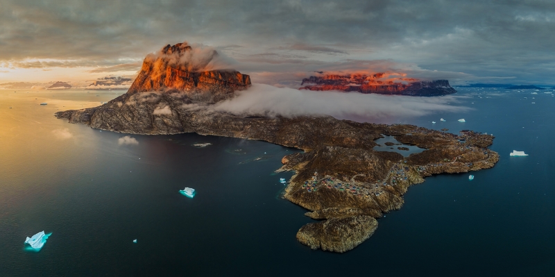 Panorama ostrova Uummannaq